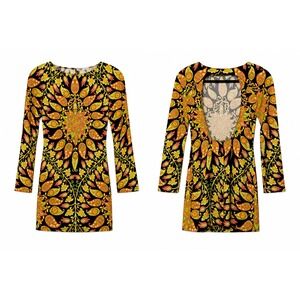 Zara Retro Paisley Open Back Mini Dress NWT Size XS 70s Boho Western‎
